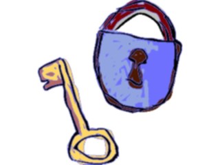 Sticker Custom Preview Image #082443 Kids Stuff Drawings Padlock Key