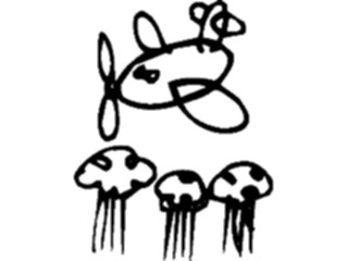 Sticker Custom Preview Image #082450 Kids Stuff Drawings Plane