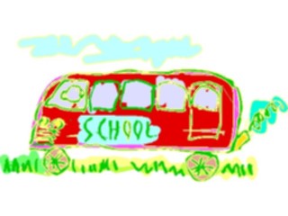 Sticker Custom Preview Image #082474 Kids Stuff Drawings School Bus3