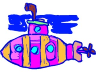 Sticker Custom Preview Image #082502 Kids Stuff Drawings Submarine