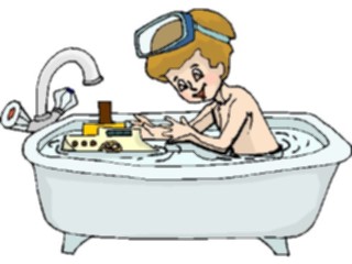 Sticker Custom Preview Image #082779 Kids Stuff Images Boy Bathing2