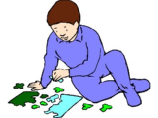 Sticker Custom Preview Image #082785 Kids Stuff Images Boy Building Puzzle