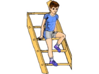 Sticker Custom Preview Image #082795 Kids Stuff Images Boy Climbing Stairs