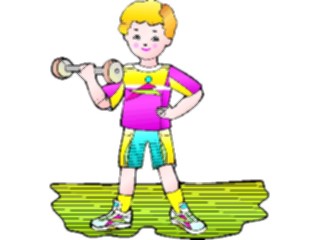 Sticker Custom Preview Image #082825 Kids Stuff Images Boy Exercising1