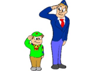 Sticker Custom Preview Image #082838 Kids Stuff Images Boy Father Saluting