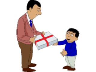 Sticker Custom Preview Image #082845 Kids Stuff Images Boy Getting Present