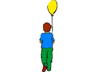 Sticker Custom Preview Image #082854 Kids Stuff Images Boy Holding Balloon