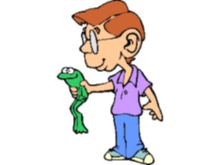 Sticker Custom Preview Image #082856 Kids Stuff Images Boy Holding Frog