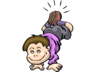 Sticker Custom Preview Image #082917 Kids Stuff Images Boy Kicking Heels