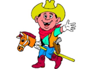 Sticker Custom Preview Image #082956 Kids Stuff Images Boy Playing Cowboy1