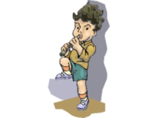 Sticker Custom Preview Image #082962 Kids Stuff Images Boy Playing Pipe