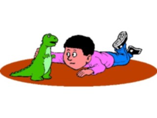 Sticker Custom Preview Image #082963 Kids Stuff Images Boy Playingwith Dinosaur