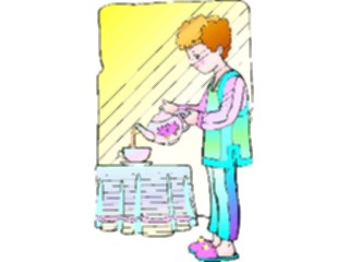 Sticker Custom Preview Image #082966 Kids Stuff Images Boy Pouring Tea