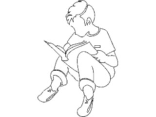 Sticker Custom Preview Image #082977 Kids Stuff Images Boy Reading01