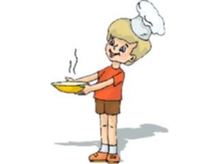 Sticker Custom Preview Image #083013 Kids Stuff Images Boy Serving Food