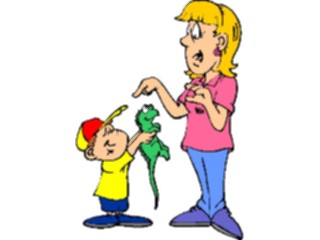 Sticker Custom Preview Image #083015 Kids Stuff Images Boy Showing Lizard