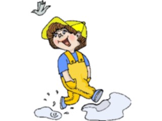 Sticker Custom Preview Image #083074 Kids Stuff Images Boy Walkingin Puddles