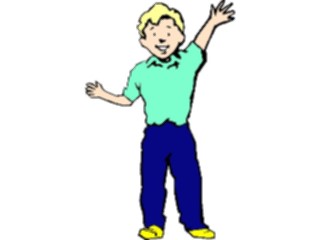 Sticker Custom Preview Image #083075 Kids Stuff Images Boy Waving1