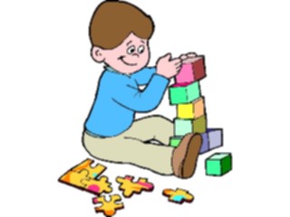 Sticker Custom Preview Image #083117 Kids Stuff Images Boywith Blocks1