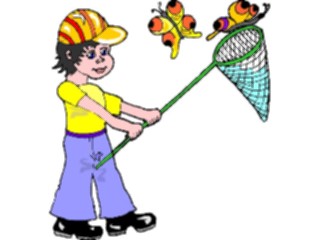 Sticker Custom Preview Image #083128 Kids Stuff Images Boywith Butterflies