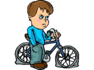 Sticker Custom Preview Image #083142 Kids Stuff Images Boywith Flat Tires