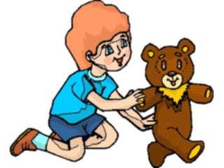 Sticker Custom Preview Image #083193 Kids Stuff Images Boywith Teddy Bear