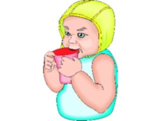 Sticker Custom Preview Image #083253 Kids Stuff Images Child Drinking