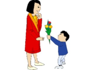 Sticker Custom Preview Image #083257 Kids Stuff Images Child Giving Flower