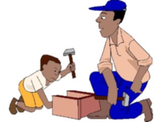 Sticker Custom Preview Image #083258 Kids Stuff Images Child Hammering