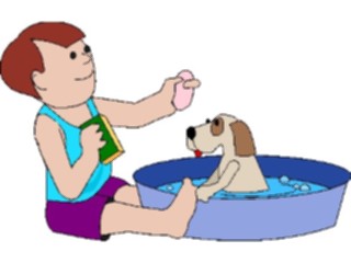 Sticker Custom Preview Image #083319 Kids Stuff Images Dog Bath