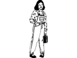 Sticker Custom Preview Image #083378 Kids Stuff Images Girl Carrying Lunch Pail