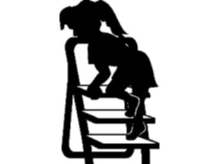 Sticker Custom Preview Image #083385 Kids Stuff Images Girl Climbing Step Ladder