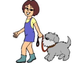 Sticker Custom Preview Image #083393 Kids Stuff Images Girl Dog01