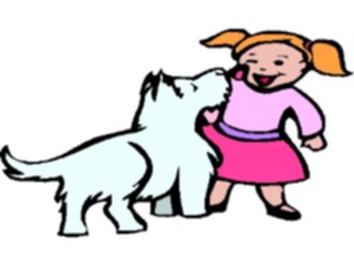 Sticker Custom Preview Image #083401 Kids Stuff Images Girl Dog09