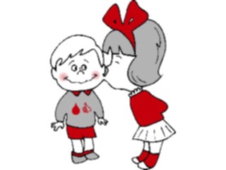 Sticker Custom Preview Image #083556 Kids Stuff Images Girl Kissing Boy