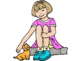 Sticker Custom Preview Image #083557 Kids Stuff Images Girl Kitten