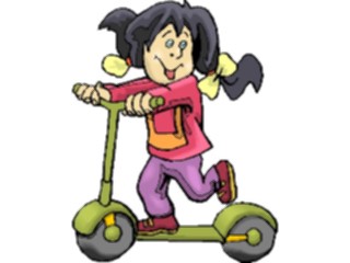 Sticker Custom Preview Image #083579 Kids Stuff Images Girlon Scooter2