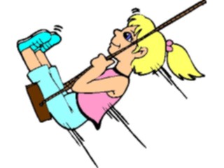 Sticker Custom Preview Image #083581 Kids Stuff Images Girlon Swing1