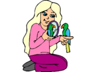 Sticker Custom Preview Image #083587 Kids Stuff Images Girl Parrot