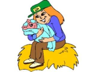 Sticker Custom Preview Image #083592 Kids Stuff Images Girl Pig