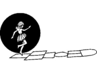 Sticker Custom Preview Image #083600 Kids Stuff Images Girl Playing Hopscotch