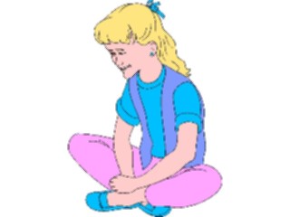 Sticker Custom Preview Image #083628 Kids Stuff Images Girl Sitting1