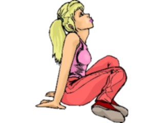 Sticker Custom Preview Image #083629 Kids Stuff Images Girl Sitting2