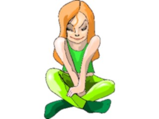Sticker Custom Preview Image #083633 Kids Stuff Images Girl Sitting6