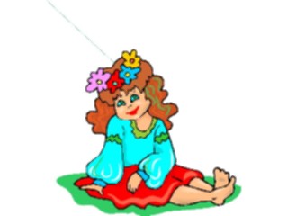 Sticker Custom Preview Image #083634 Kids Stuff Images Girl Sitting7