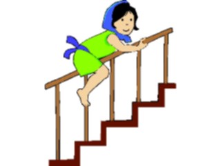 Sticker Custom Preview Image #083638 Kids Stuff Images Girl Slidingon Bannister