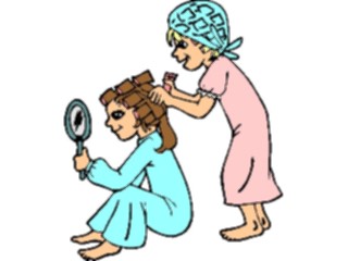Sticker Custom Preview Image #083659 Kids Stuff Images Girl Styling Hair1