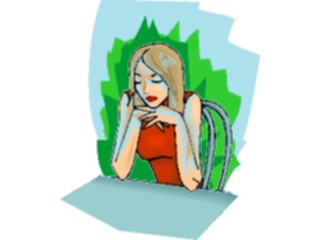 Sticker Custom Preview Image #083664 Kids Stuff Images Girl Thinking