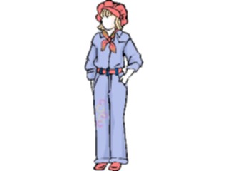 Sticker Custom Preview Image #083688 Kids Stuff Images Girl Wearing Hat Scarf1