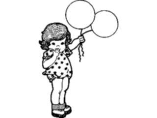 Sticker Custom Preview Image #083708 Kids Stuff Images Girlwith Balloons2